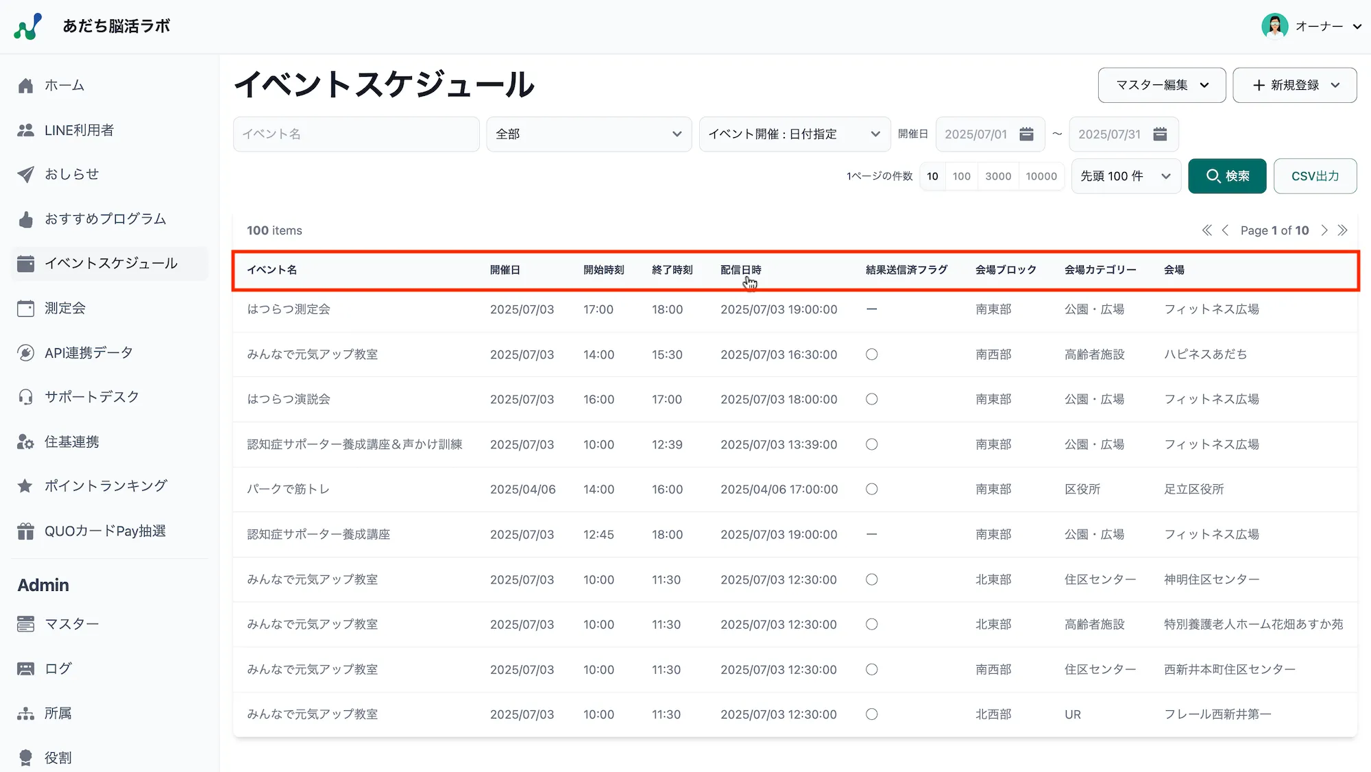 一覧並び替え