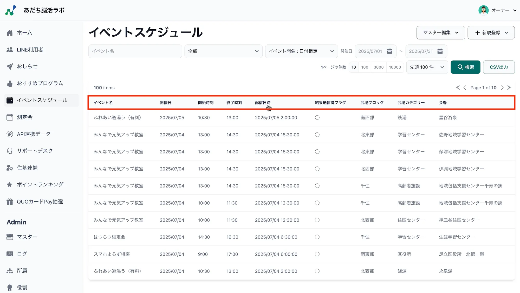 一覧並び替え